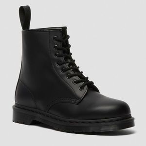 Dr. Martens Doc Martens 1460 Mono black smooth leather lace up combat boot 9